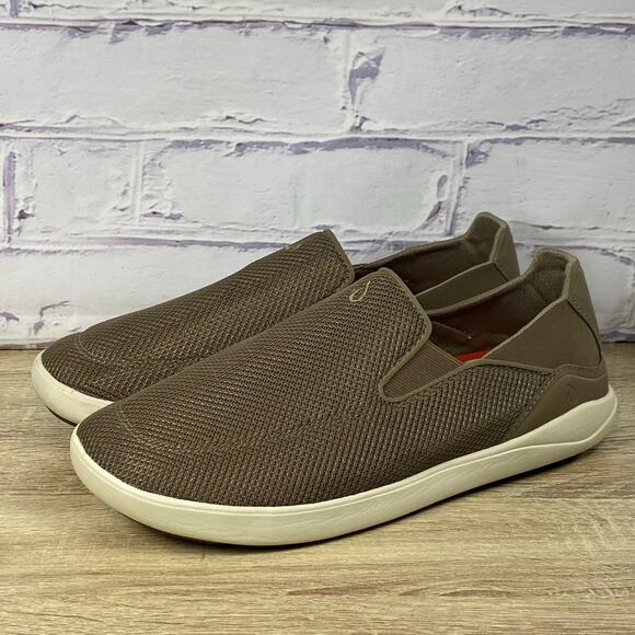 OluKai Nohea Pae Brown Slip On Mesh Loafers Men\'s Size 10.5 Casual Comfort Shoes main image 7